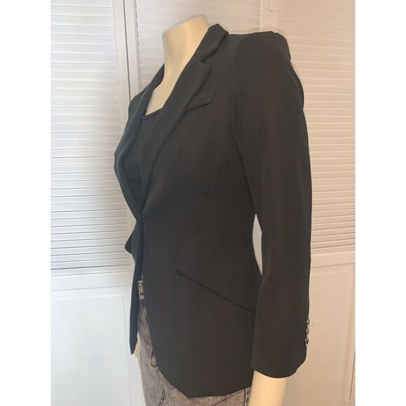 Susie Lady Black Blazer Size Small - Picture 4 of 10